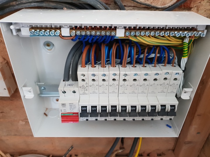 A recent fuse-board upgrade in a Bedford home